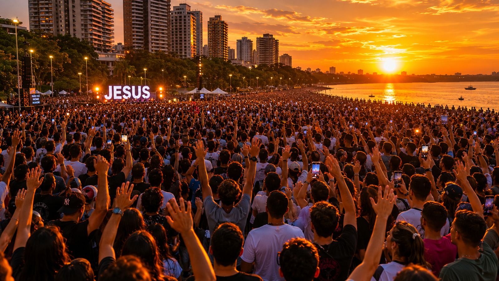 Amanhecer Manaus: evento cristão reúne milhares na Ponta Negra